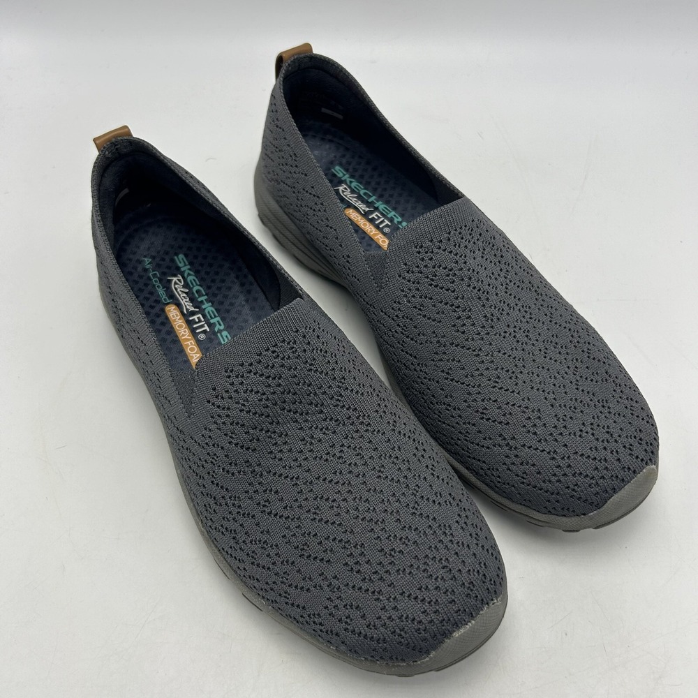 Skechers Sneakers Womens 7 Reggae Fest 2.0 Mellow Drama Charcoal Slip On Gray